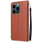 Mobigear Wallet Housse iPhone 14 Pro Max Etui Porte-Monnaie - Marron