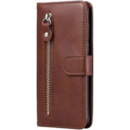 Mobigear Zipper Housse Huawei P40 Lite 5G Etui Porte-Monnaie - Marron