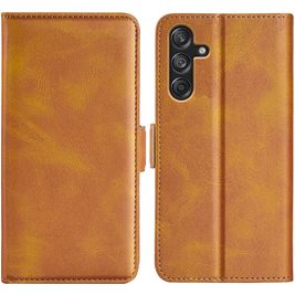 Mobigear Slim Magnet Housse Samsung Galaxy M55 Etui Porte-Monnaie - Cognac