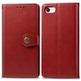 Mobigear Snap Button Housse iPhone 7 Etui Porte-Monnaie - Rouge
