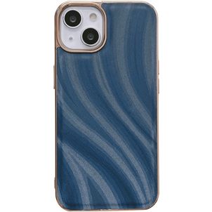 Mobigear Wavy Coque iPhone 14 Plus Coque arrière Rigide - Bleu