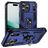 Mobigear Armor Ring Coque iPhone 17 Pro Coque arrière Rigide Anti-Chocs avec Anneau-Support - Bleu