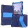 Mobigear ShieldStand Coque Samsung Galaxy Tab A8 10.5 (2021) Coque arrière en Plastique rigide,Silicone + Support Amovible - Bleu