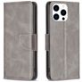 Mobigear Excellent Housse iPhone 15 Pro Etui Porte-Monnaie - Gris