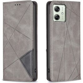 Mobigear Rhombus Slim Housse Motorola Moto G54 Etui - Gris