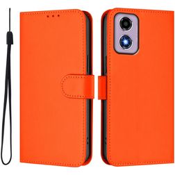 Mobigear Urban Wallet Housse Motorola Moto E14 Etui Porte-Monnaie - Orange