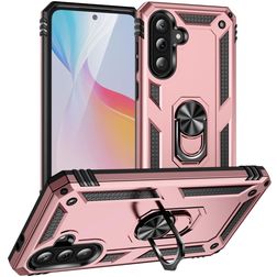 Mobigear Armor ring Coque Samsung Galaxy A37 Coque arrière Rigide Anti-Chocs avec Anneau-Support - Rose doré