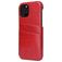 Fierre Shann Premium Card Coque iPhone 12 Coque arrière avec Porte-Cartes - Rouge