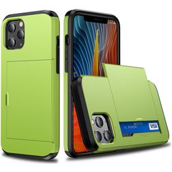 Mobigear Rugged Credit Card Case Green Apple iPhone 12 / 12 Pro