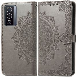 Mobigear Mandala Housse Vivo Y76 Etui Porte-Monnaie - Gris