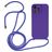 Mobigear Lanyard iPhone 15 Pro Coque avec cordon en Silicone - Violet