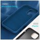 Mobigear Rubber Touch Coque iPhone 16 Pro Max Coque arrière en Silicone - Bleu