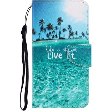 Mobigear Design Housse Xiaomi Redmi 9C Etui Porte-Monnaie - Life is short