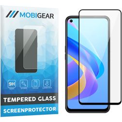 Mobigear Premium OPPO A76 Verre trempé Protection d'écran - Compatible Coque - Noir