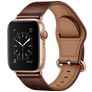 Mobigear Venezia Bracelet Cuir Apple Watch Fermeture boucle ardillon - 42/41/40/38 mm - Marron