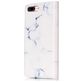 Mobigear Marble Housse iPhone 8 Plus Etui Porte-Monnaie - White Marble