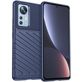 Mobigear Groove Coque Xiaomi 12 Pro Coque arrière en TPU Souple - Bleu