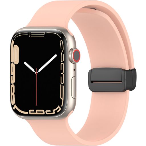 Mobigear Sport Mag Bracelet Silicone Apple Watch Fermeture magnétique - 42/41/40/38 mm - Rose