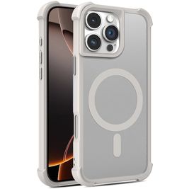 Mobigear Armor Shield Coque iPhone 16 Pro MagSafe Coque arrière Rigide - Gris
