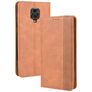Mobigear Sensation Housse Xiaomi Redmi Note 9S Etui Porte-Monnaie - Cognac