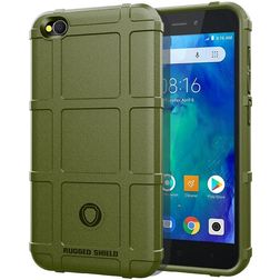 Mobigear Rugged Shield Coque Xiaomi Redmi Go Coque arrière en TPU Souple Anti-Chocs - Vert