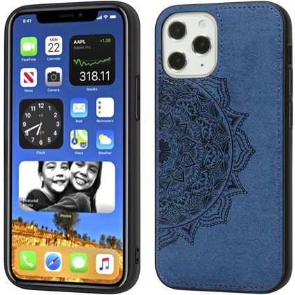 Mobigear Mandala Coque iPhone 12 Pro Max Coque arrière Rigide - Bleu