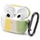 Mobigear Colors Coque Silicone souple pour Apple AirPods 3 - Blanc / Vert / Jaune