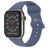 Mobigear Sport Dual Bracelet Silicone Apple Watch Fermeture à clou et passant - 49/46/45/44 mm - Bleu Marin