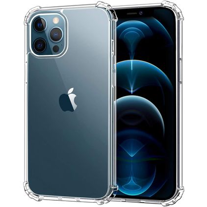 Mobigear Cushion Coque Transparente iPhone 12 Coque arrière en TPU Souple Anti-Chocs - Transparent