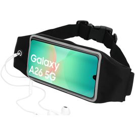 Mobiparts Comfort Fit Belt Brassard Téléphone Samsung Galaxy A26 Ceinture Coque de Sport en Neoprène - Noir