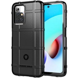 Mobigear Rugged Shield Xiaomi Redmi 10 4G TPU souple Coque arrière Antichoc - Noir