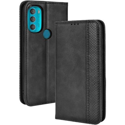 Mobigear Sensation Housse Motorola Moto G71 5G Etui Porte-Monnaie - Noir