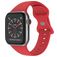 Mobigear Sport Dual Bracelet Silicone Apple Watch Fermeture à clou et passant - 49/46/45/44 mm - Rouge foncé