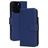 Mobiparts Wallet Housse iPhone 16 Pro MagSafe Etui en Cuir Véritable Porte-Monnaie - Bleu