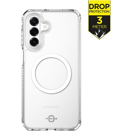 ITSKINS Level 2 HybridMagClear R Coque Transparente Samsung Galaxy A17 MagSafe Coque arrière Rigide Anti-Chocs - Transparent