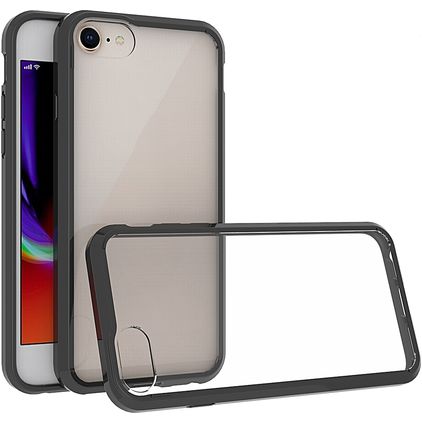 Mobigear Crystal Coque iPhone SE (2022) Coque arrière Rigide - Noir / Transparent