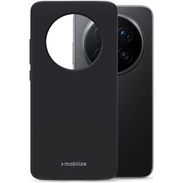 Mobilize Rubber Gelly Coque Honor Magic 8 Pro Coque arrière en TPU Souple - Noir