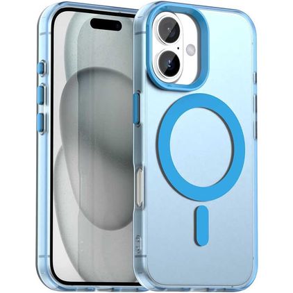Mobigear Shockproof Coque iPhone 18 MagSafe Coque arrière Rigide - Bleu