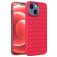 Mobigear Woven Coque iPhone 14 Plus Coque arrière en TPU Souple - Rouge