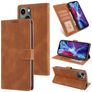 Mobigear Wallet Housse iPhone 14 Plus Etui Porte-Monnaie - Marron
