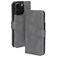 Mobiparts Classic Wallet MagSafe Housse iPhone 16 Pro MagSafe Etui Porte-Monnaie - Granite Grey