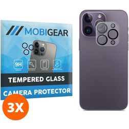 Mobigear iPhone 14 Pro Verre trempé Protection Caméra - Compatible Coque (Lot de 3)
