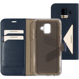 Mobiparts Classic Wallet Housse Samsung Galaxy A6 (2018) Etui Porte-Monnaie - Bleu