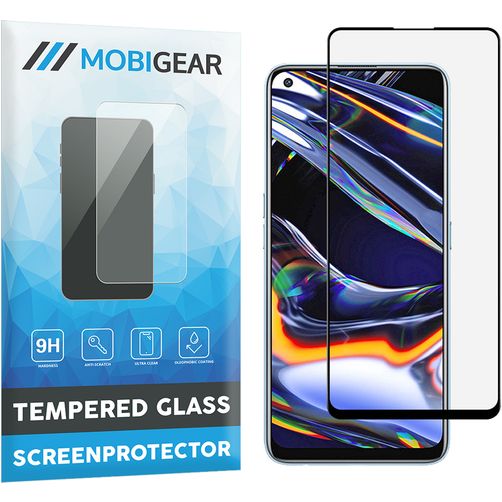 Mobigear Premium Realme 7 Pro Verre trempé Protection d'écran - Compatible Coque - Noir