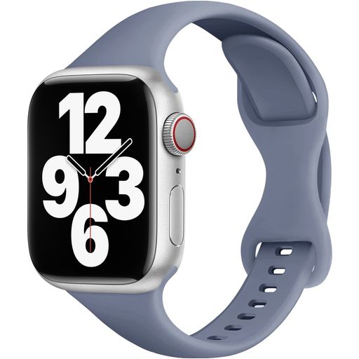 Mobigear Sport Slim Bracelet Silicone Apple Watch Fermeture à clou et passant - 49/46/45/44 mm - Lavande