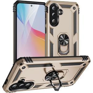 Mobigear Armor ring Coque Samsung Galaxy A36 Coque arrière Rigide Anti-Chocs avec Anneau-Support - Or