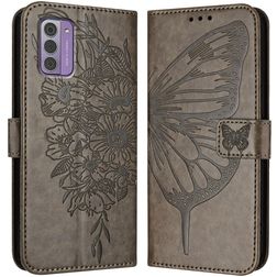 Mobigear Butterfly Housse Nokia G42 Etui Porte-Monnaie - Gris
