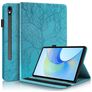 Mobigear Tree Samsung Galaxy Tab S10 FE Plus Étui + Porte-stylet - Bleu