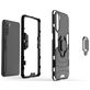 Mobigear Armor Ring Coque OPPO A91 Coque arrière Rigide Anti-Chocs avec Anneau-Support - Noir