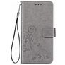 Mobigear Clover Housse Motorola One Fusion Plus Etui Porte-Monnaie - Gris